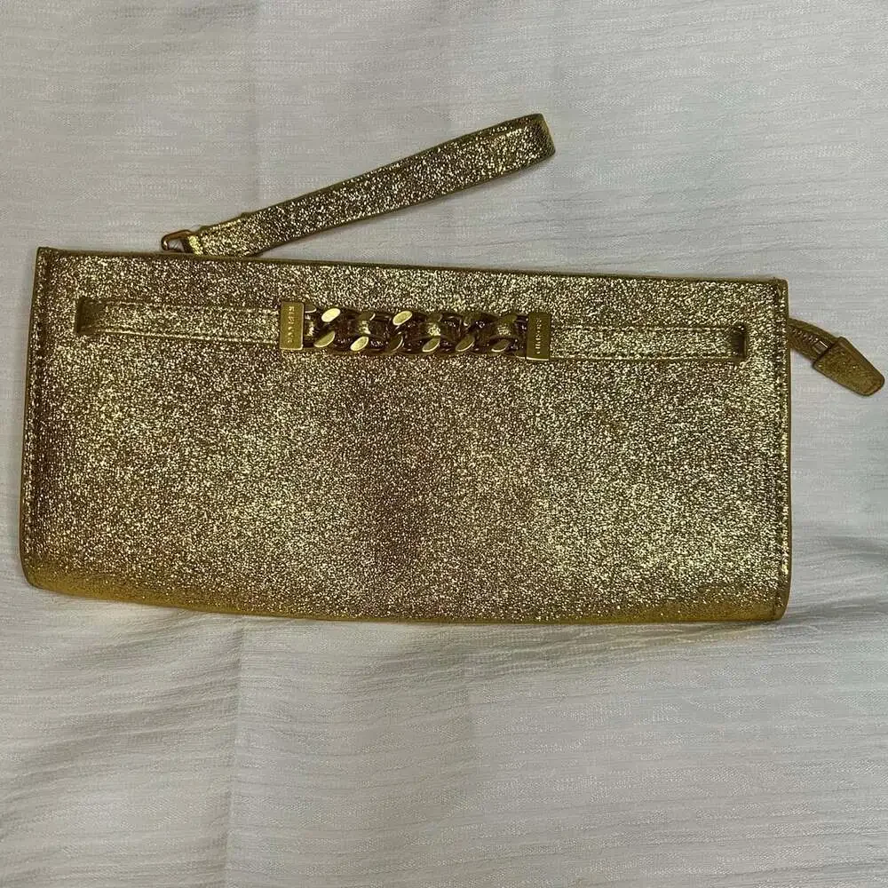 Rebecca Minkoff Glitter Clutch Gold